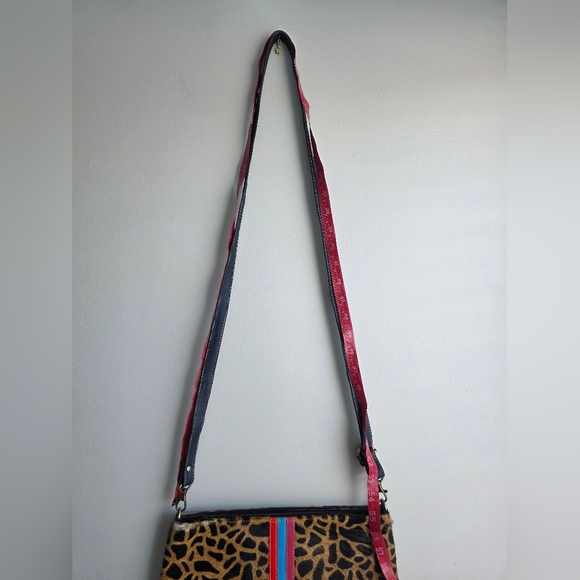 Animal Print Crossbody Bag with Colorful Stripe - Picture 5 of 16